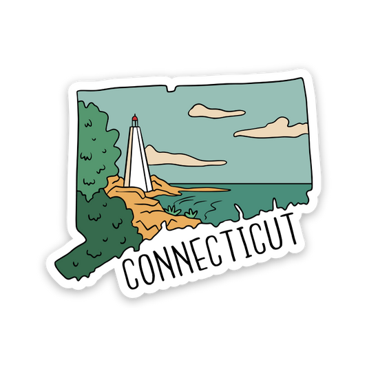 Connecticut State Shaped Sticker
