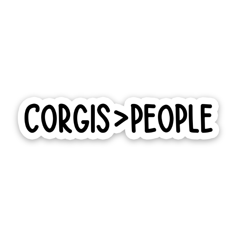Corgis Over People Sticker