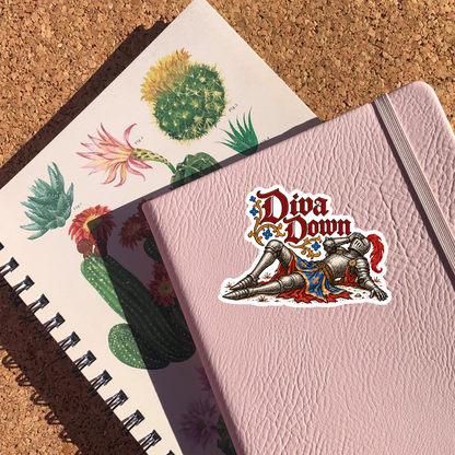 Diva Down Knight Sticker