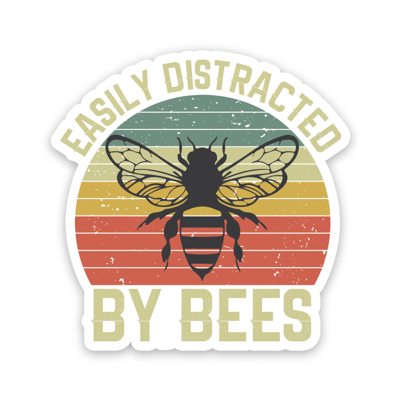 Easily Distracted By Bees Sticker