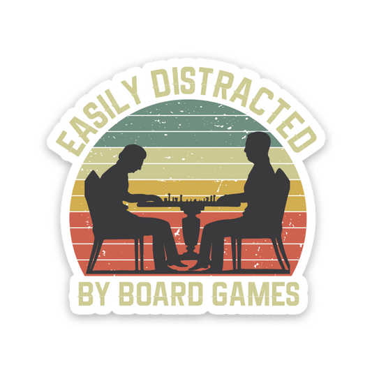 Easily Distracted By Board Games Sticker