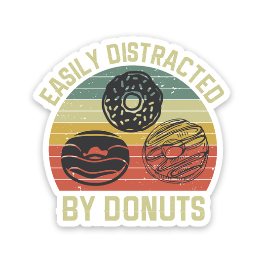 Easily Distracted By Donuts Sticker