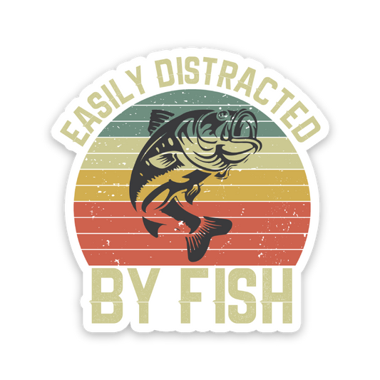 Easily Distracted By Fish Sticker