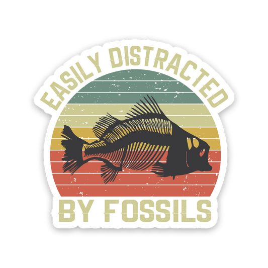 Easily Distracted By Fossils Sticker