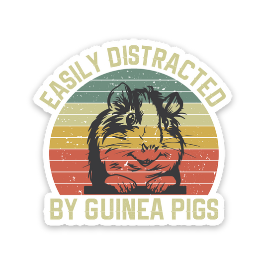 Easily Distracted By Guinea Pigs Sticker