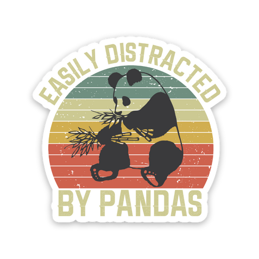 Easily Distracted By Pandas Sticker