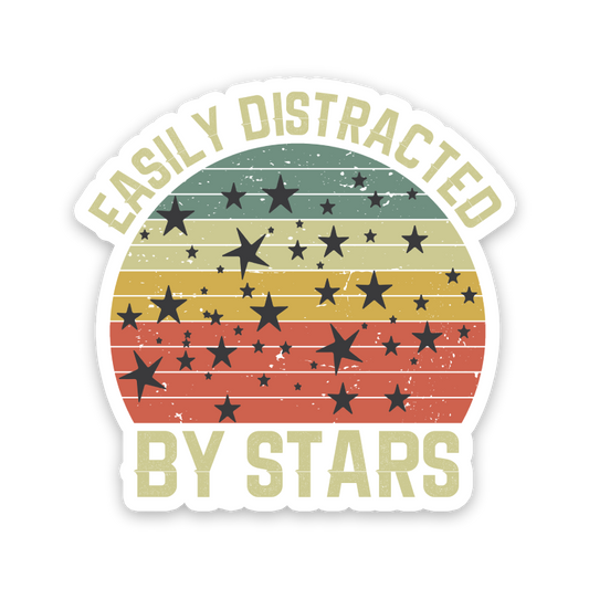 Easily Distracted By Stars Sticker