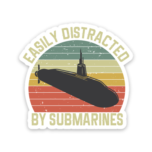 Easily Distracted By Submarines Sticker