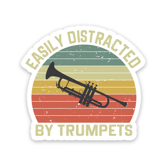 Easily Distracted By Trumpets Sticker