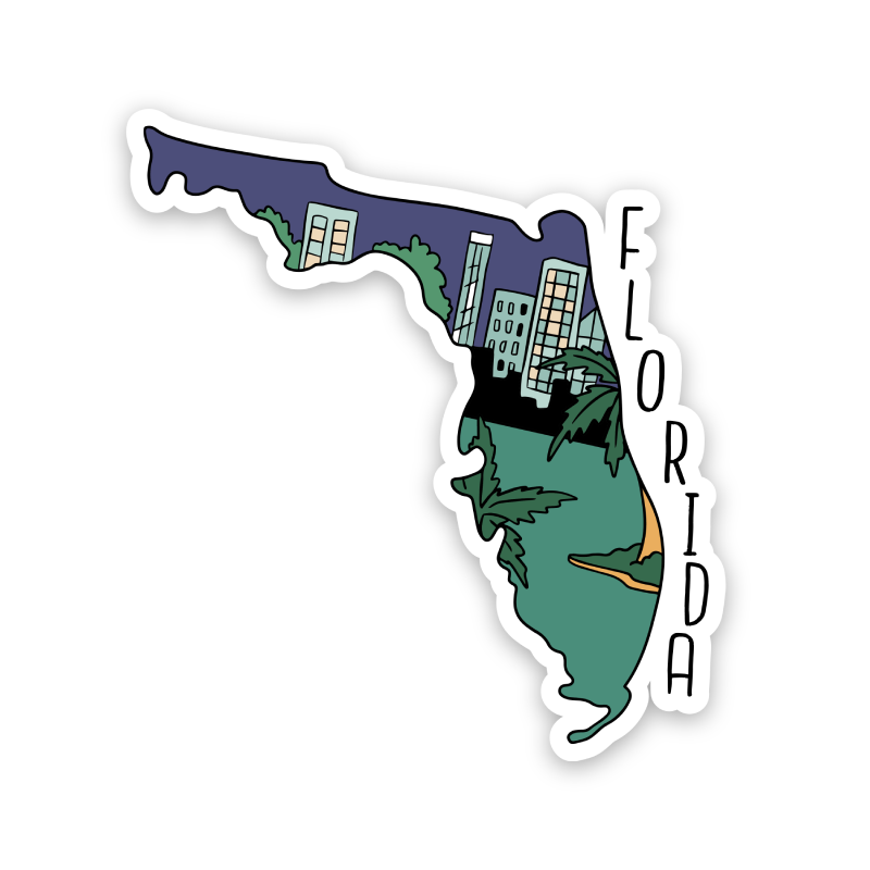 Florida State Shaped Sticker – Sticker Horse