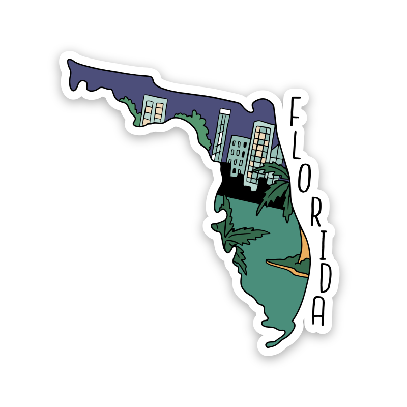 Florida State Shaped Sticker
