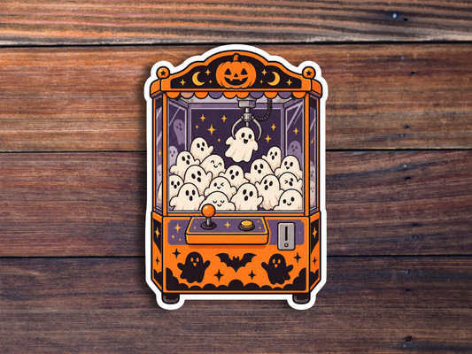 Ghost Claw Machine Sticker
