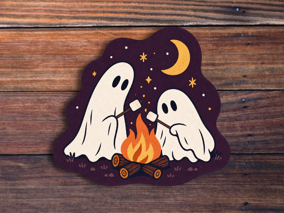 Ghost S'mores Sticker