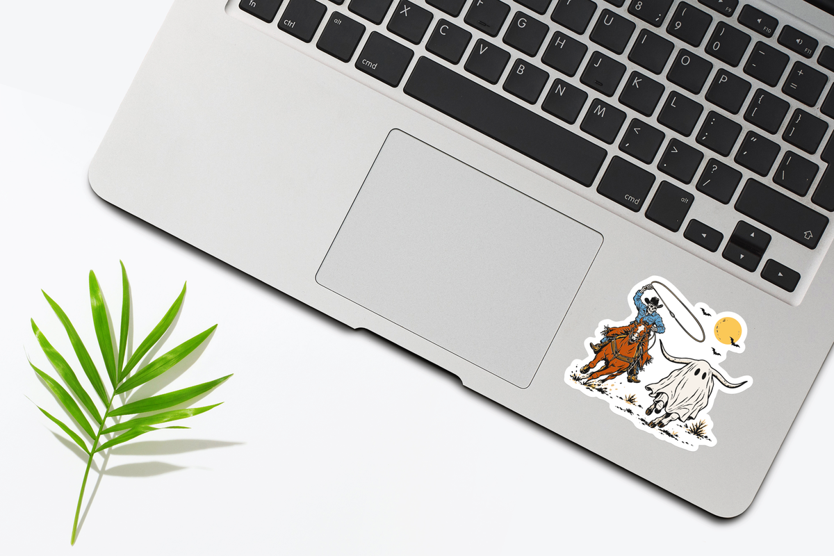 Skeleton Cowboy Sticker