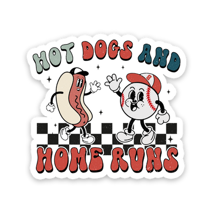 Hot Dogs And Homeruns Sticker
