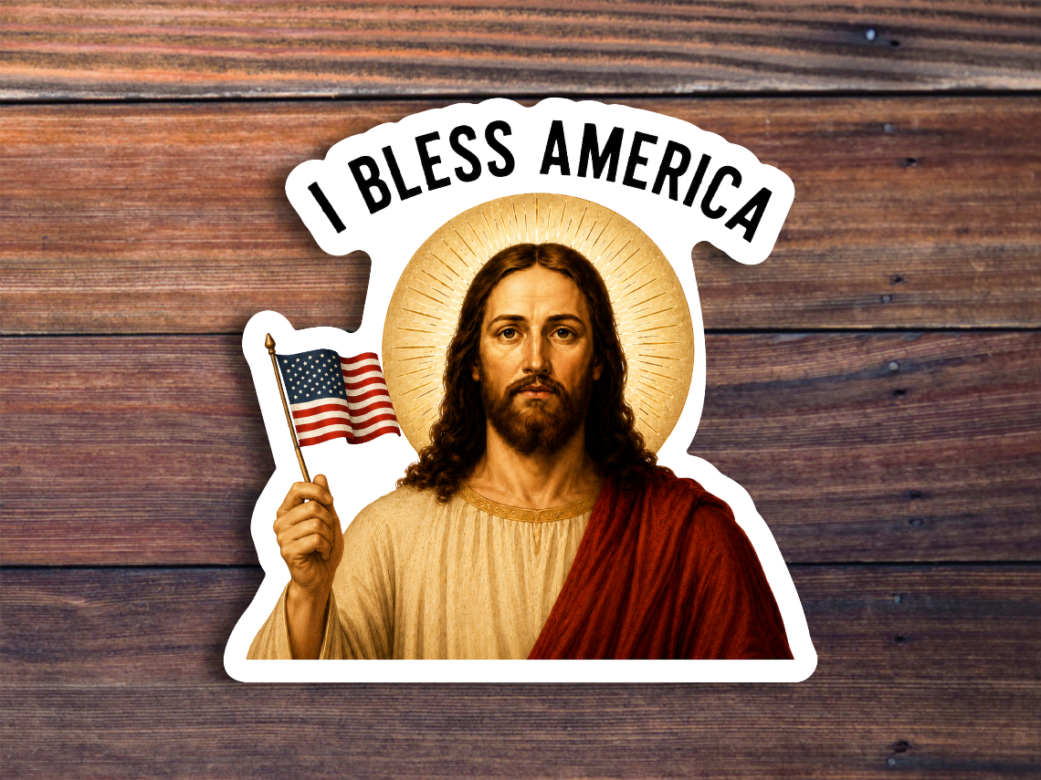 I Bless America Sticker