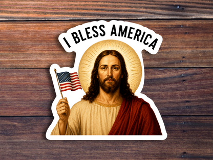 I Bless America Sticker