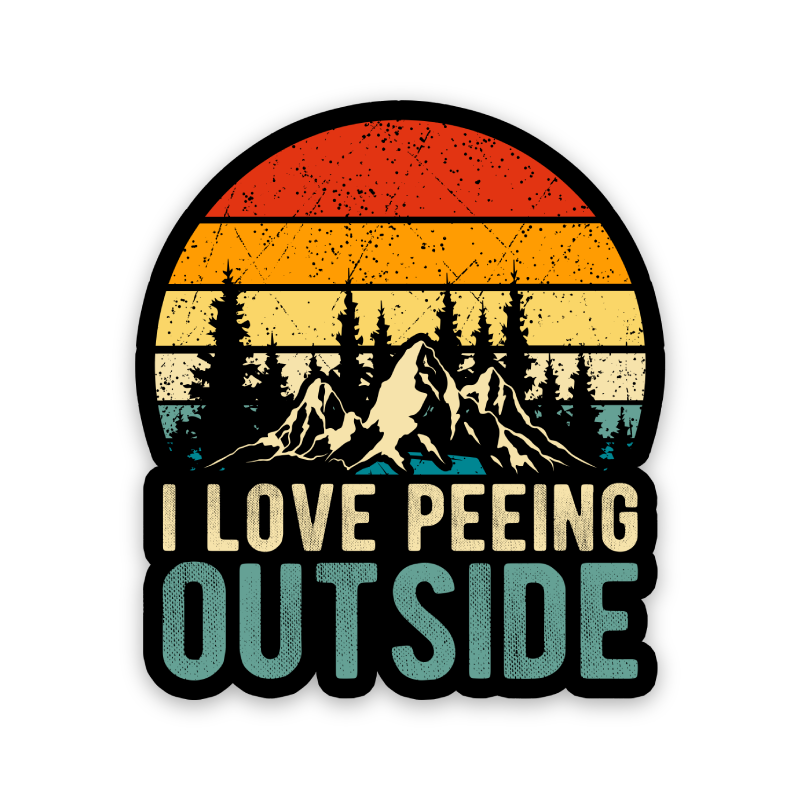 I Love Peeing Outside Sticker