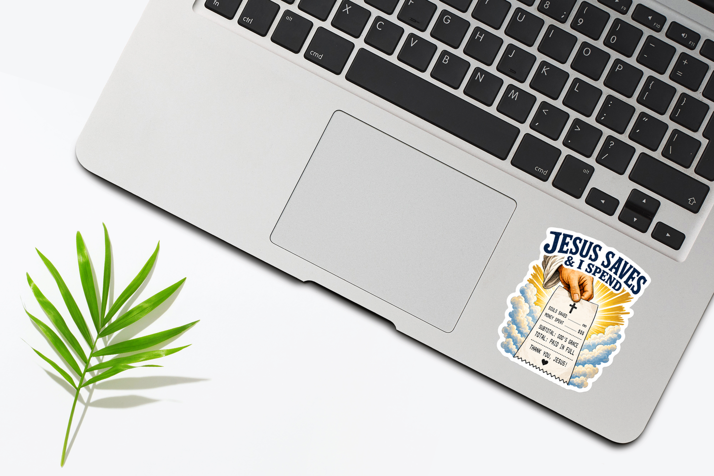 Jesus Saves & I Spend Sticker
