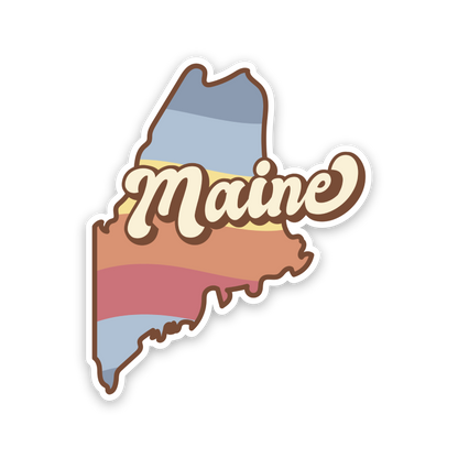 Maine State Shaped Sticker