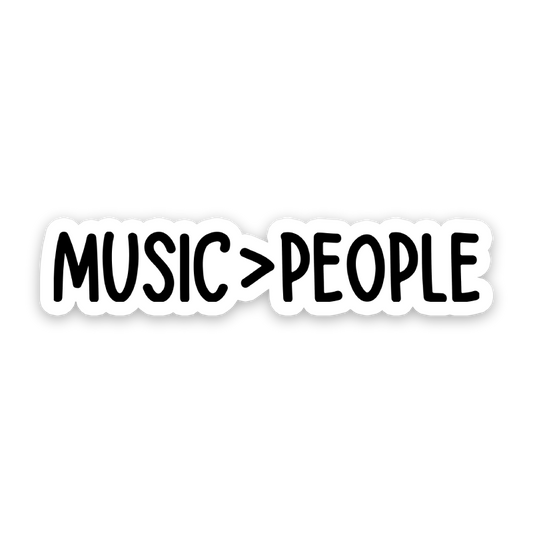 Music Over People Sticker