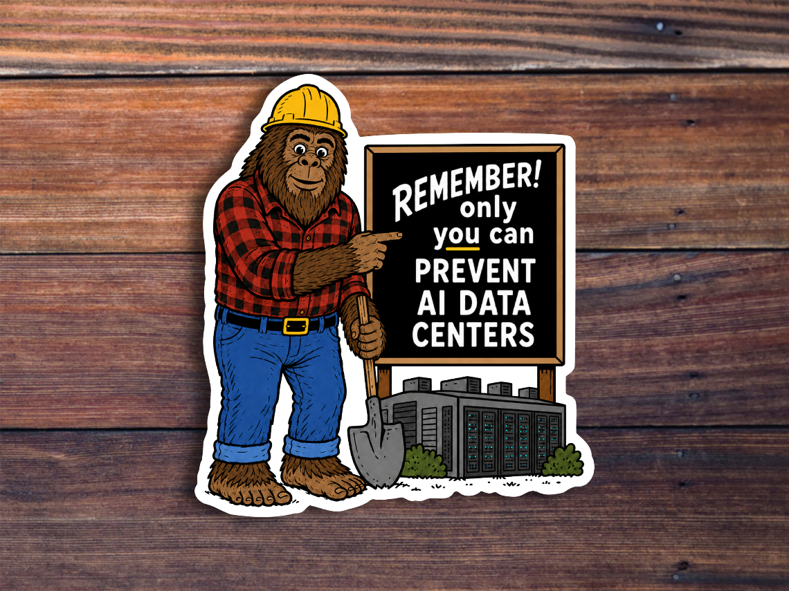Only You Can Prevent AI Data Centers Sticker