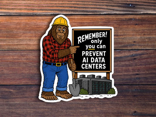 Only You Can Prevent AI Data Centers Sticker