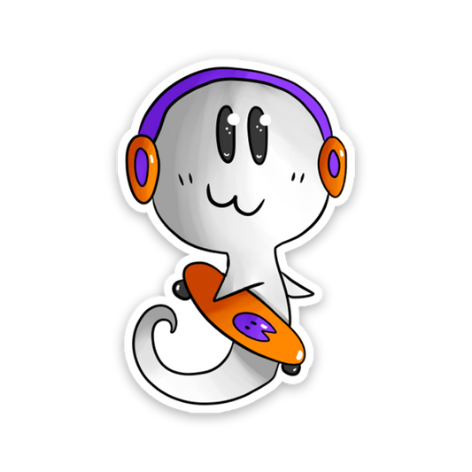 Skater Ghost Sticker