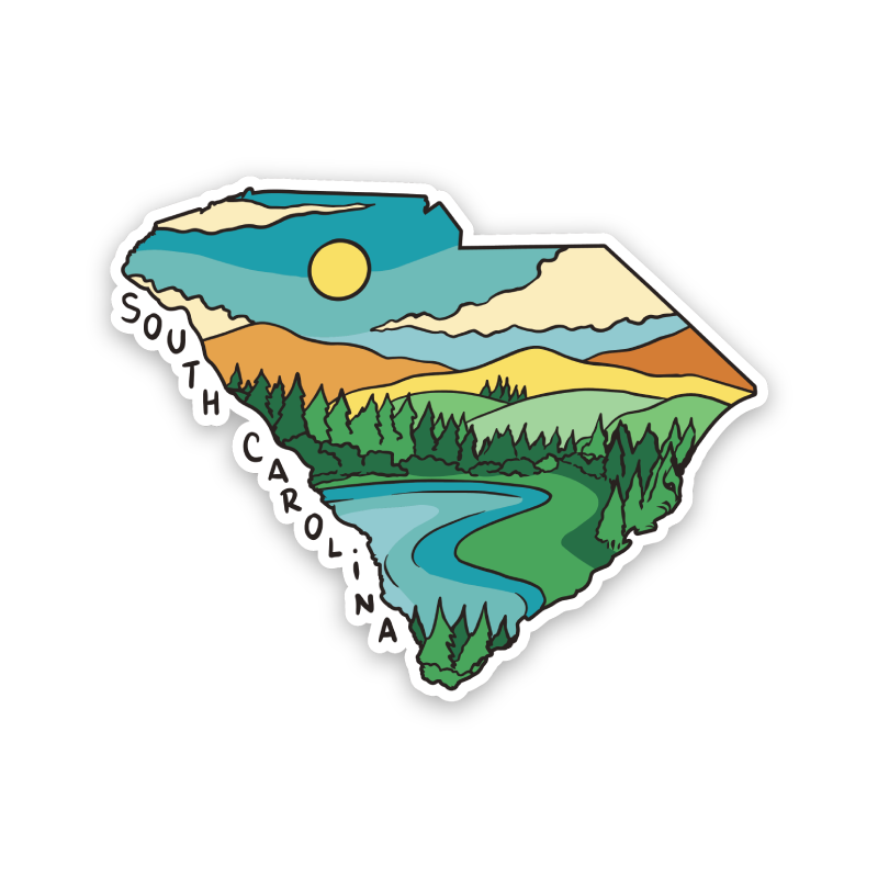 Sc Car Sticker South Carolina State Shaped Sticker – Sticker Horse