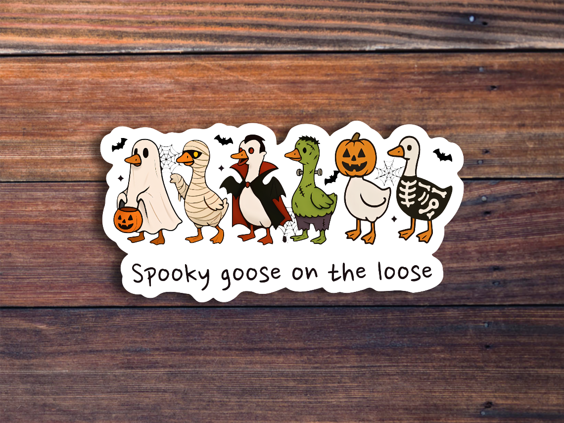 Spooky Goose On The Loose Sticker