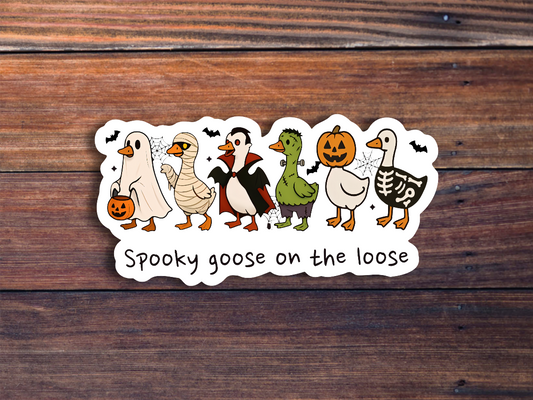 Spooky Goose On The Loose Sticker