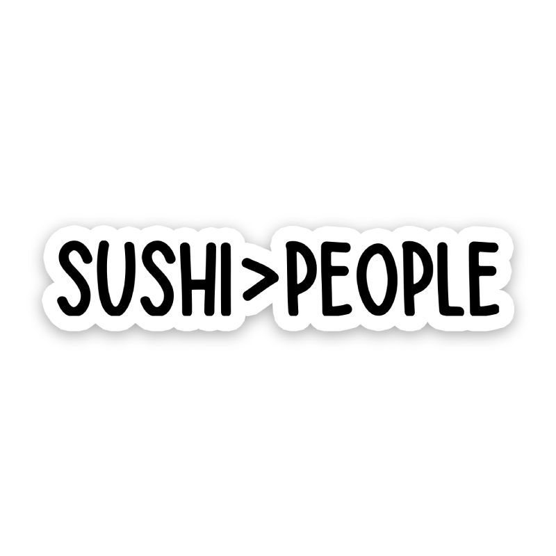 Sushi Over People Sticker