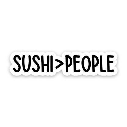Sushi Over People Sticker