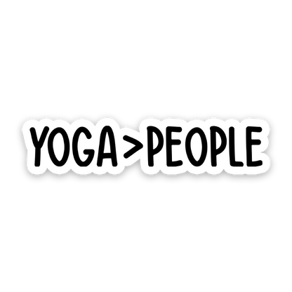 Yoga Over People Sticker