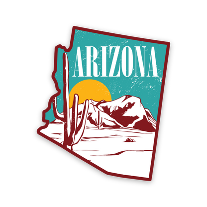 Arizona State Shaped Sticker