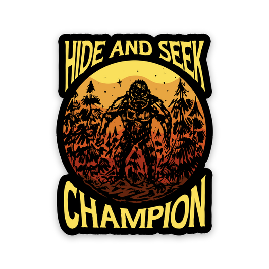 Bigfoot Hide And Seek Champion Sticker