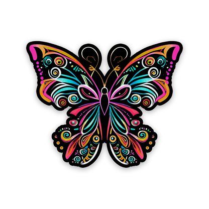 Bright Colorful Butterfly Sticker