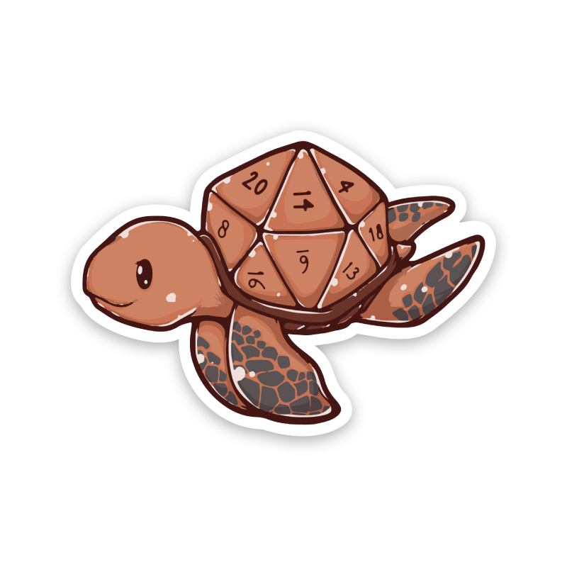 D20 Turtle Sticker – Sticker Horse