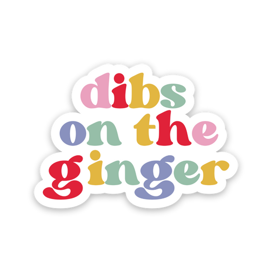 Dibs On The Ginger Rainbow Sticker