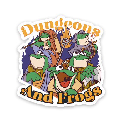 Dungeons And Frogs Sticker