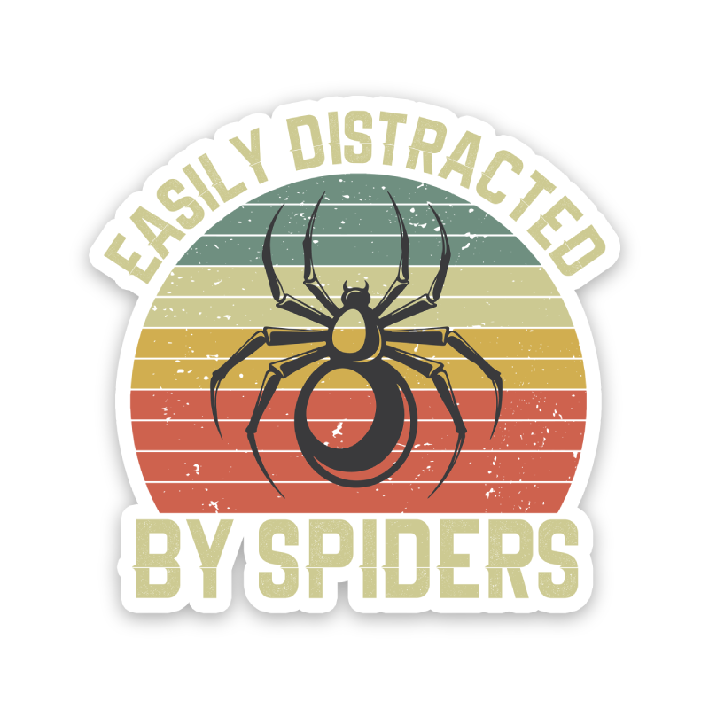Easily Distracted By Spiders Sticker