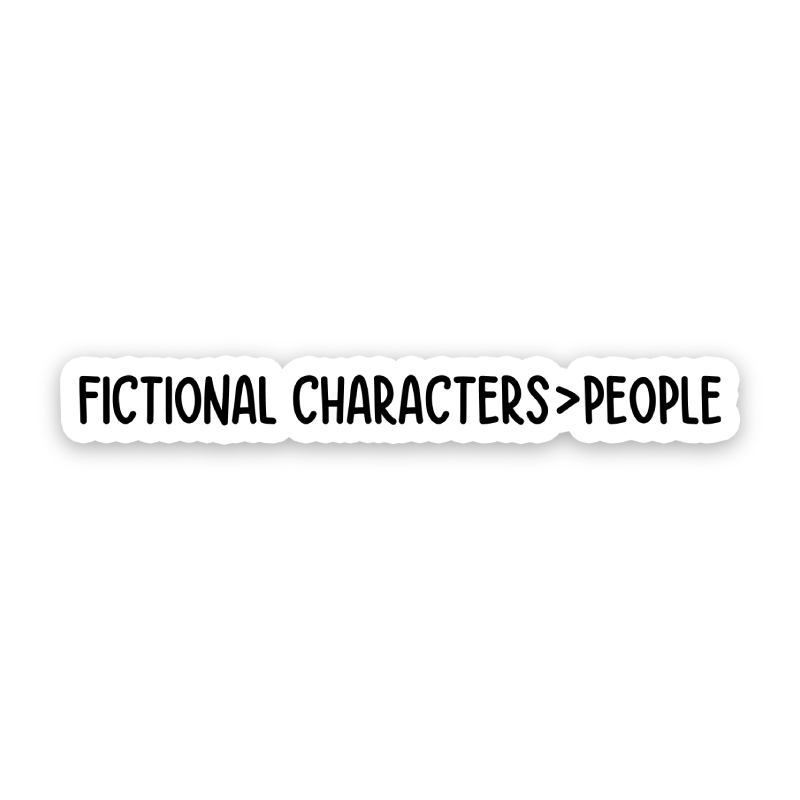 Fictional Characters Over People Sticker