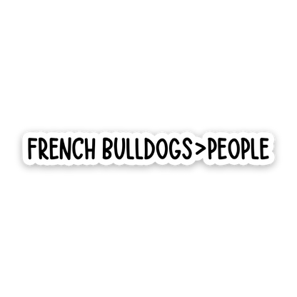 French Bulldogs Over People Sticker