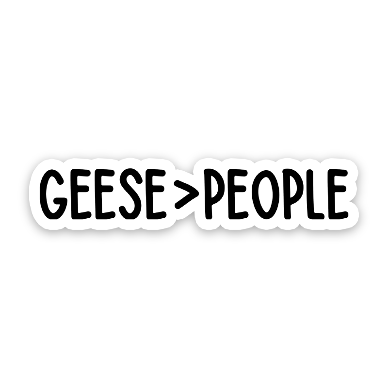 Geese Over People Sticker