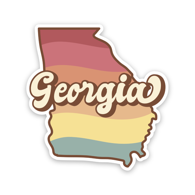 Georgia State Shaped Sticker