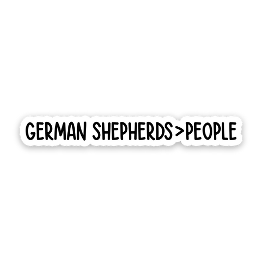 German Shepherds Over People Sticker