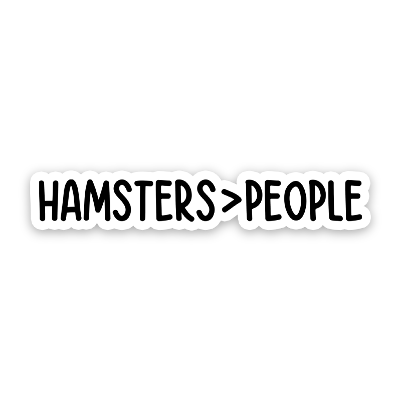 Hamster Over People Sticker