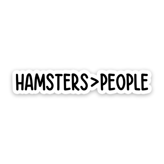 Hamster Over People Sticker