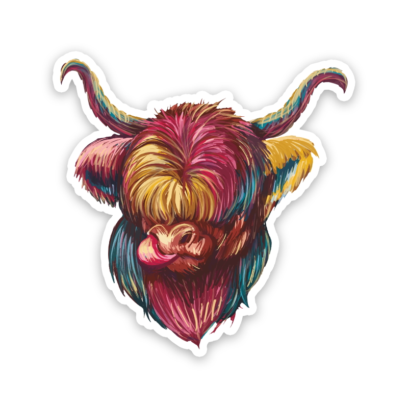 Highland Cow Sticker Sticker Horse Highland Cow Sticker Sticker Horse