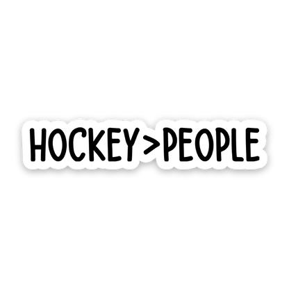 Hockey Over People Sticker